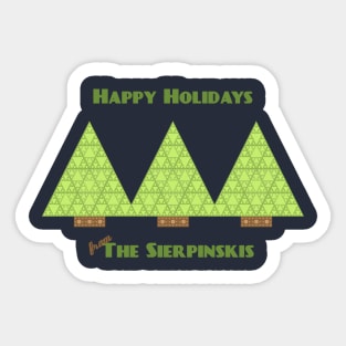 Fractal Holiday Trees Sticker